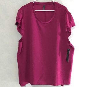 Dark pink cap sleeve top NWT!